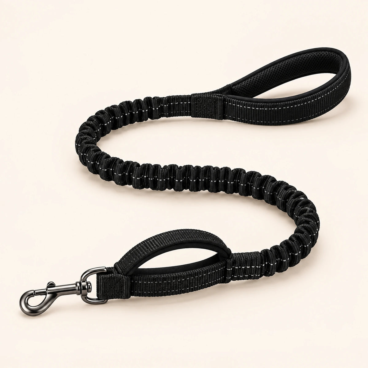 Guinzaglio elastico Brave Pet nero